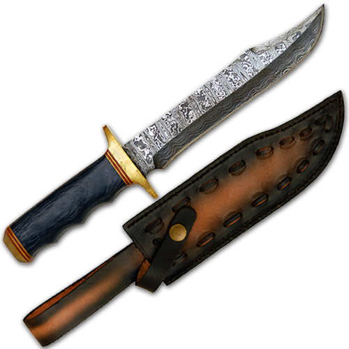 Navaja Damascus  Blade Hunter Knife