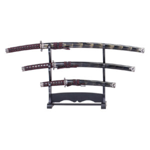 3 Pcs Samurai Sword W/Stand