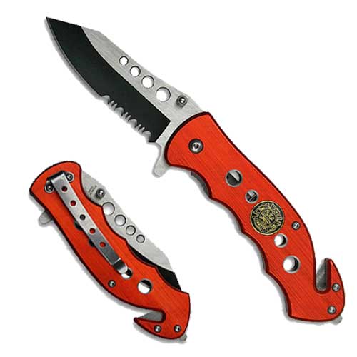 Spring Assist - 'Legal Automatic' Knife - Fire Fighter Rescue