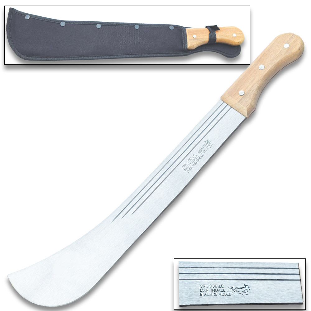 Crocodile Machete England Model with Black Sheath