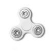 Fidget Tri-Spinner White EDC All-Metal Weighted Bearing ADHD Focus Stress Reliever Hand Toys