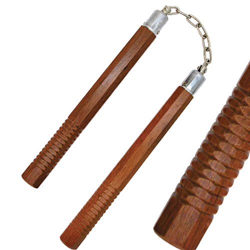 WOOD OCTAGON NUNCHAKU 12" OVERALL