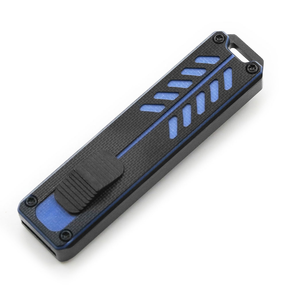 Compact Tactical OTF Precision Glassy Scalpel Cutter Knife Blue Handle