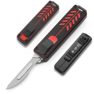 Compact Tactical OTF Precision Glassy Scalpel Cutter Knife Red