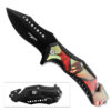 3D Printed SPEED TECH Spring Assisted Red Flying Dragon Pocket Knife