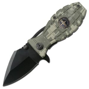 Ranger Grenade Handle Rescue Folder Spring Assist Knife