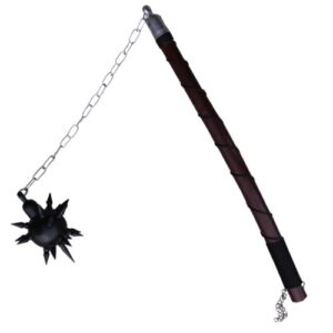 Medieval Spike Club Mace With 21 removable Spikes. Black