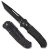 Swift Auto Push Button Black Blade Aluminum Handle Tanto Blade