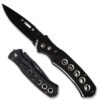 Swift Auto Push Button Black Blade Aluminum Handle Auto Knife