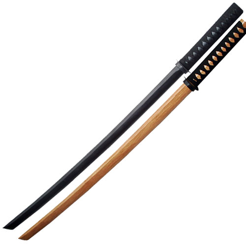 1 Black Bokken & 1Natural Bokken Practice Sword Set