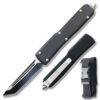 Slim Soft Handle OTF  Black Tanto Point Knife  Assisted Open Tactical Glass Breaker