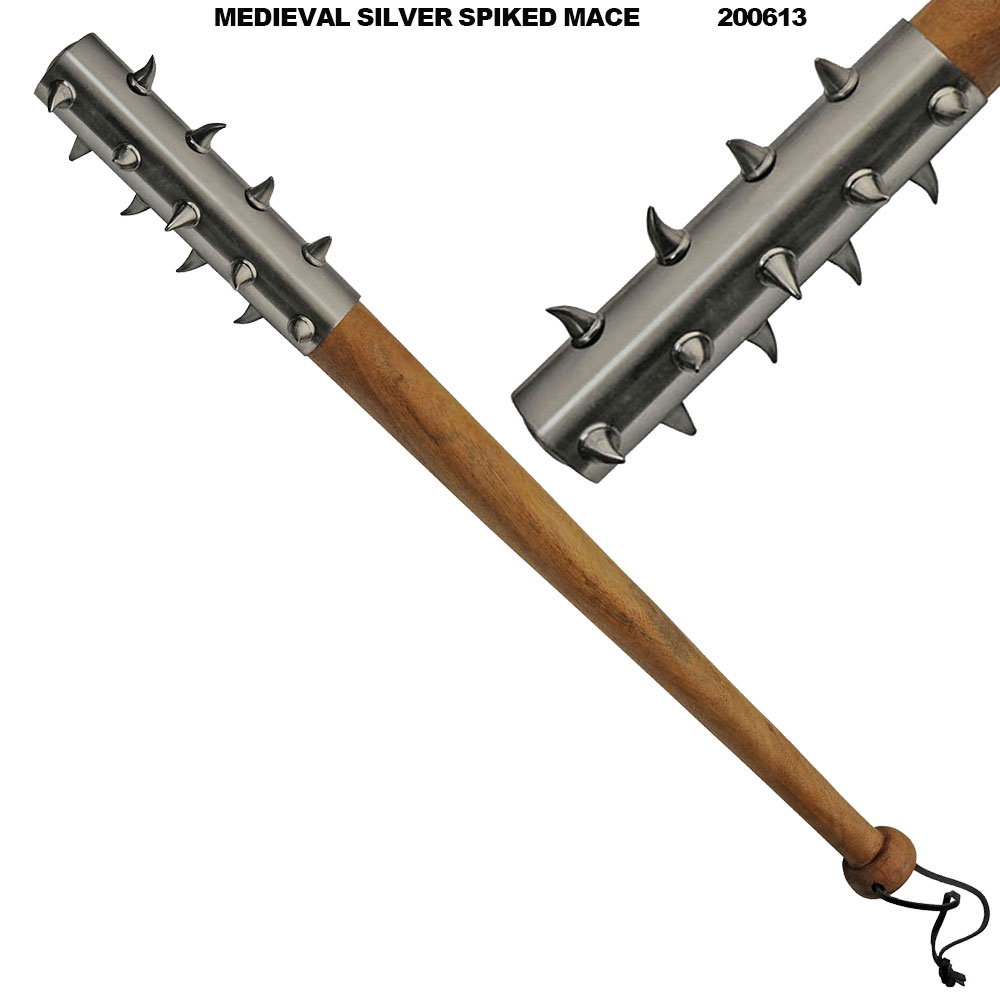 29" SILVER SPIKED MACE