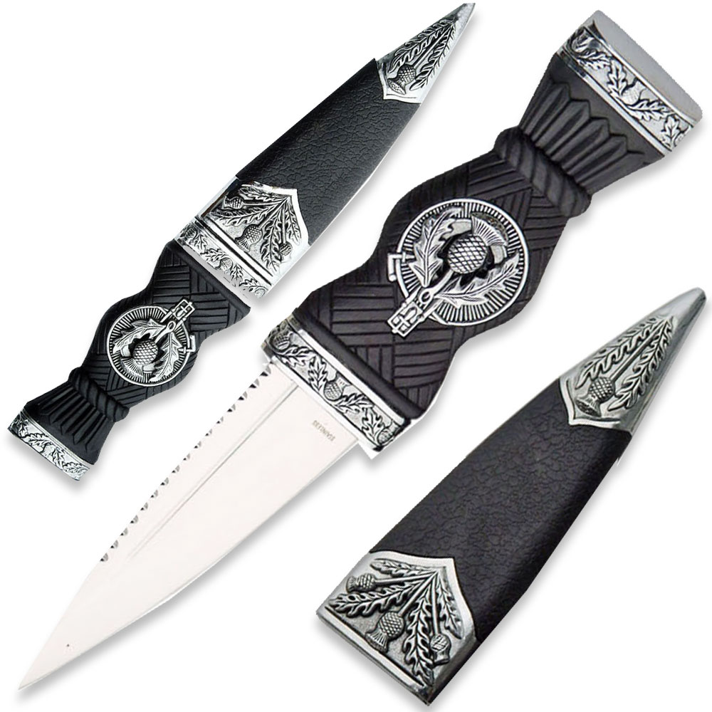 HISTORICAL SHORT SCOTTISH DIRK DAGGER BLACK