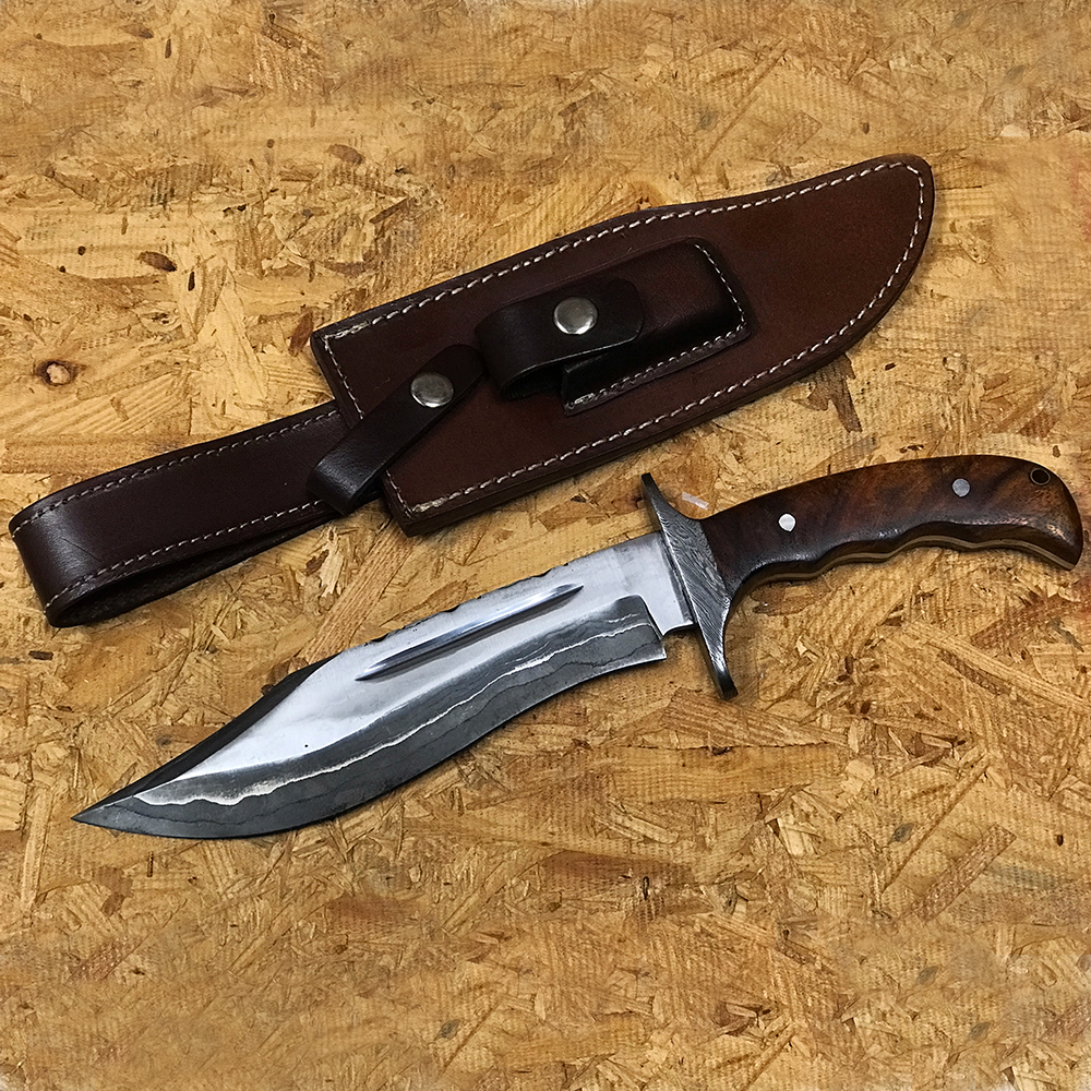 San Mai White Deer Damascus Steel  Bowie Knife