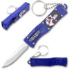 Punisher California Legal OTF Dual Action Knife (Blue) with Key Ring