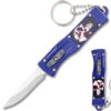 Punisher California Legal OTF Dual Action Knife (Blue) with Key Ring