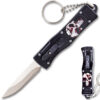 Punisher California Legal OTF Dual Action Knife (Black) with Key Ring