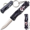 Punisher California Legal OTF Dual Action Knife (Black) with Key Ring