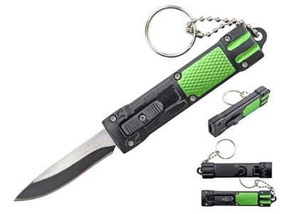 Mini Green Key Chain OTF Knife