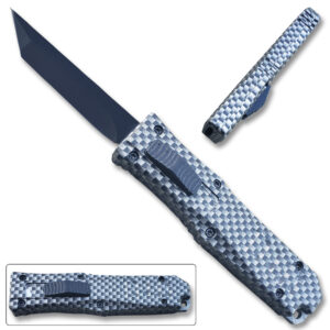 Legends Micro OTF Blade Knife Carbon Fiber Handle Out The Front Tanto Blade