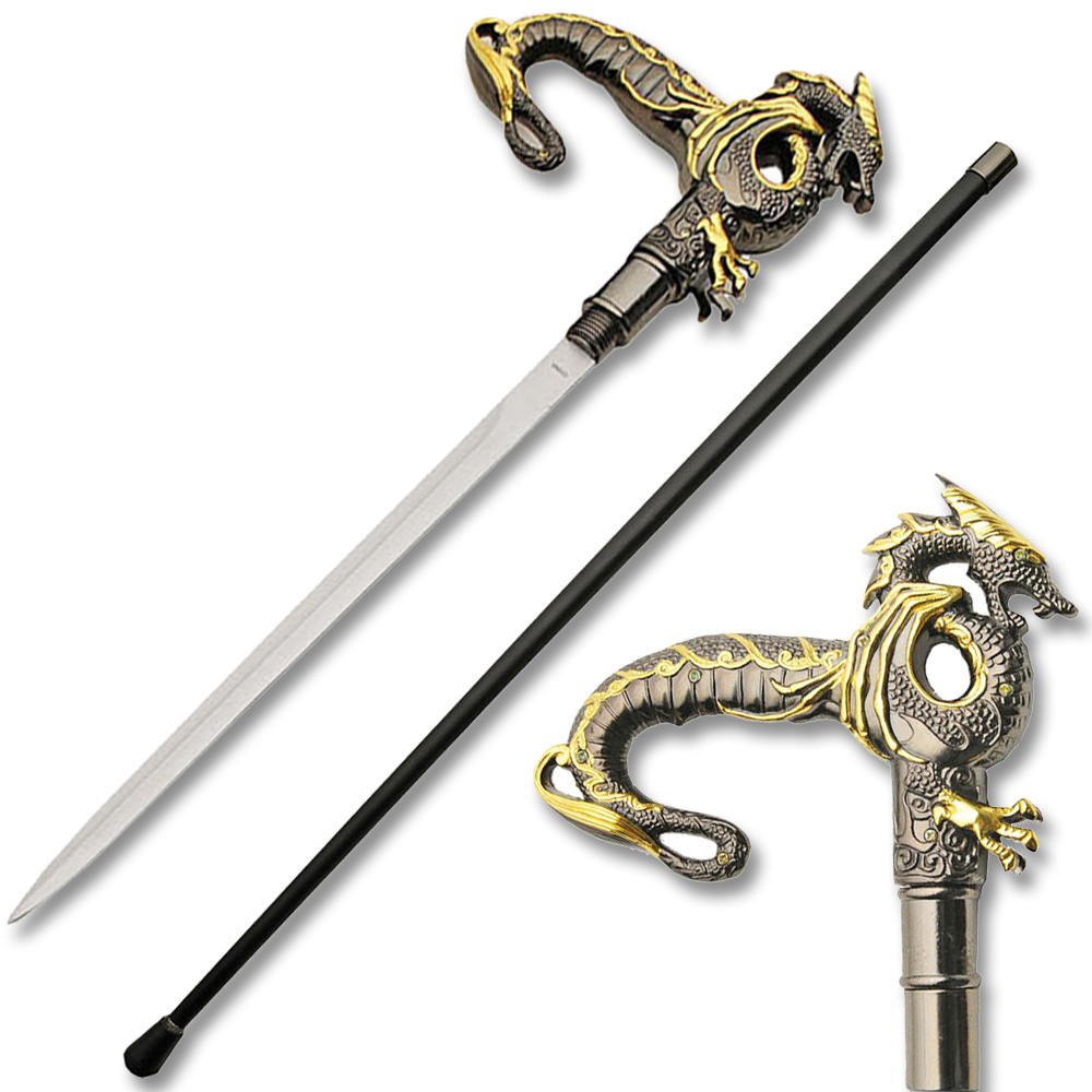 Elegant Dragon Wild Fighting Walking Cane Sword