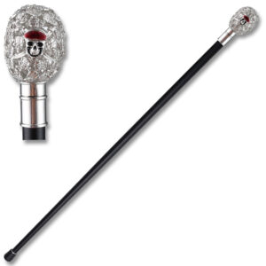 37" Faberege Egg Style Zinc Metal Walking Cane sword