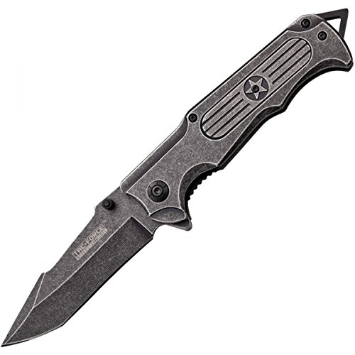 SPRING ASSIST FOLDING POCKET KNIFE Tac Force Military Stone EDC Tactical TF882SW