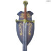 46" Medieval Sword with Engraved Blade & Wall Plaque