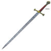 46" Medieval Sword with Engraved Blade & Wall Plaque