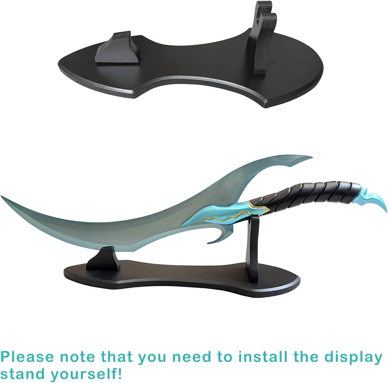 Baruka's Sword Solo Leveling - 24" Stainless Steel Anime Replica with Display Stand