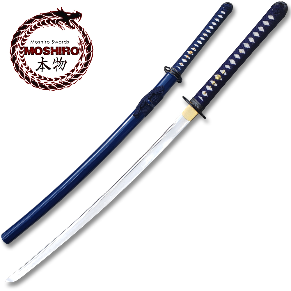 MOSHIRO 1095 High Carbon Steel Blue Scabbard