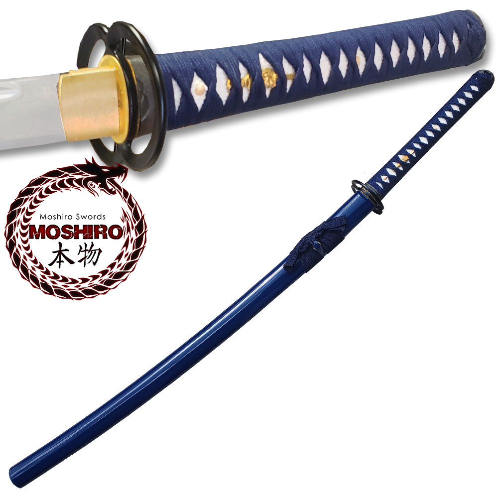 MOSHIRO 1095 High Carbon Steel Blue Scabbard