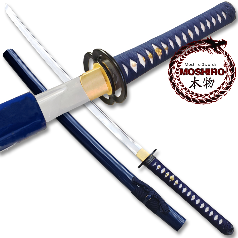 MOSHIRO 1095 High Carbon Steel Blue Scabbard