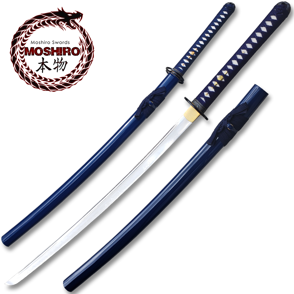 MOSHIRO 1095 High Carbon Steel Blue Scabbard
