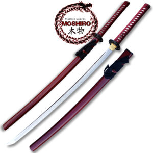 MOSHIRO 1095 High Carbon Steel Red Glossy  Scabbard