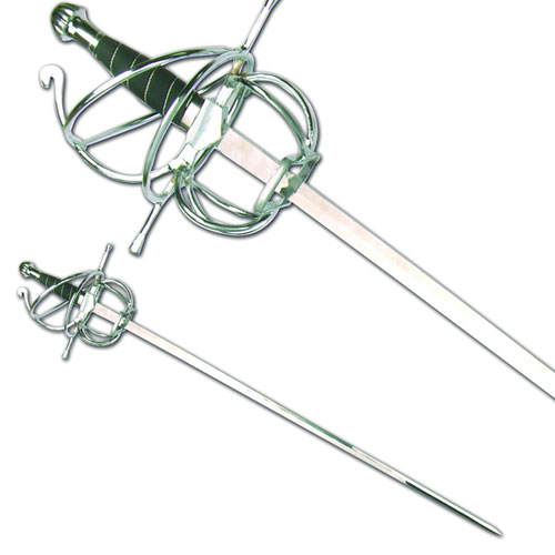 Renaissance Rapier Fencing Sword w/ Wire Wrapped Swept