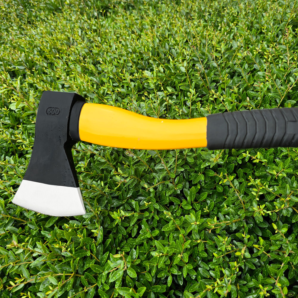 Camping Axe Black And Yellow Black Metal Handle With Carbon Steel Head 13.5"