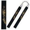 12" Foam Nunchaku, Black Color with Chain