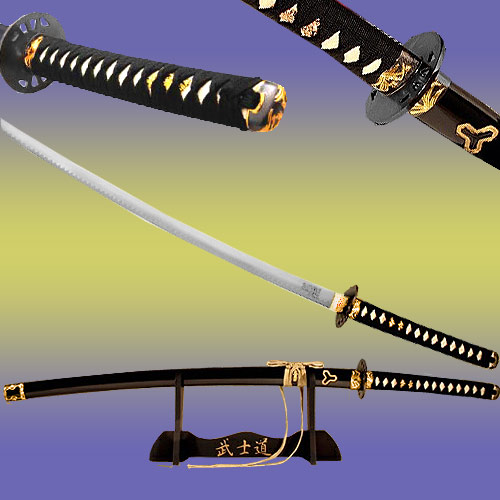 Kill Bill Bride's Sword Replica Movie Katana Lion Engraved Blade w Display Stand