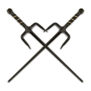 Traditional Twin Japanese Sais 21in ( Black )