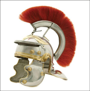 Roman Imperial Gallic Centurion Helmet Italic Red Plume 18ga Steel