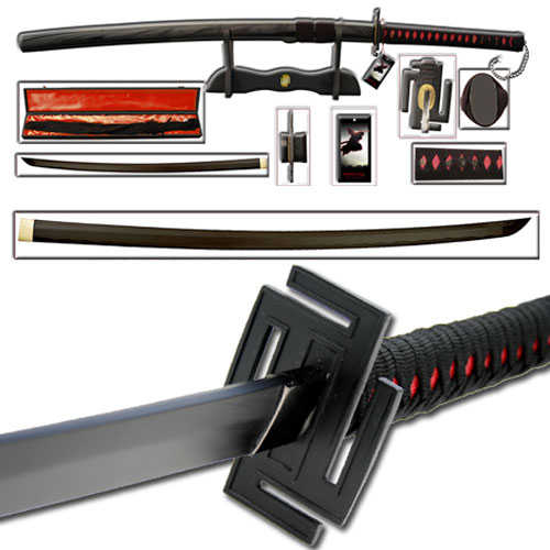 Black Ichigo Sword Inspired by Anime Handmade FULL TANG Katana