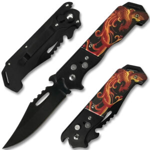 Red Dragon Fire Automatic Knife