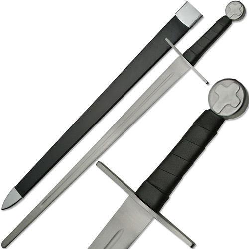 Knights Templar Full Tang Sword Blunt Battle Ready Medieval Cros