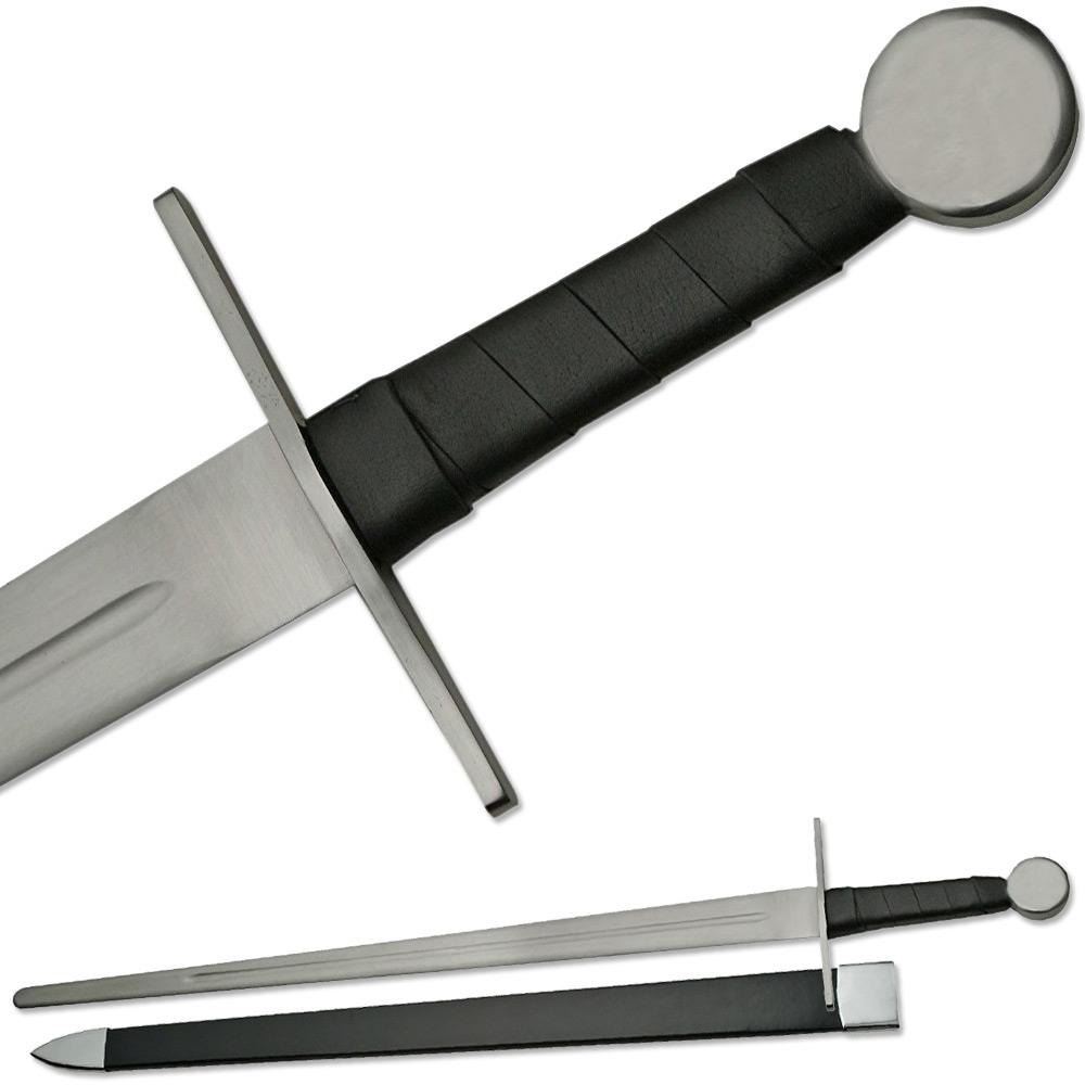 Knights Full Tang Longsword Blunt Battle Ready Functional Sword