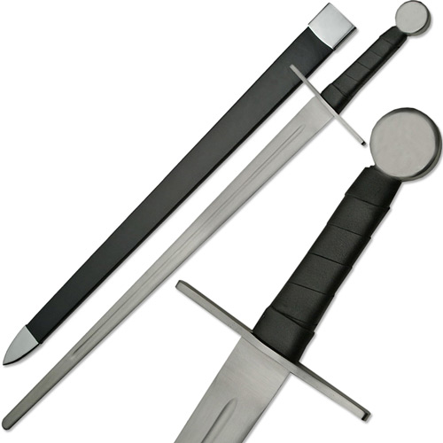 Knights Full Tang Longsword Blunt Battle Ready Functional Sword