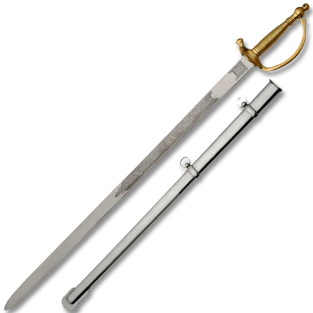 1840 CSA/NCO Confederate Non-Commisioned Officer Short Sword with Steel scabbard