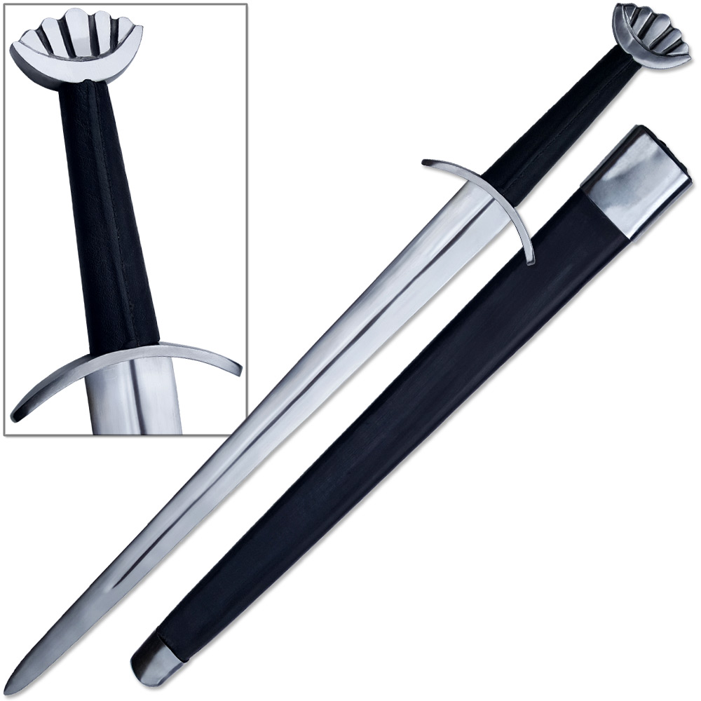 Black Viking Lobed Full Tang Sword