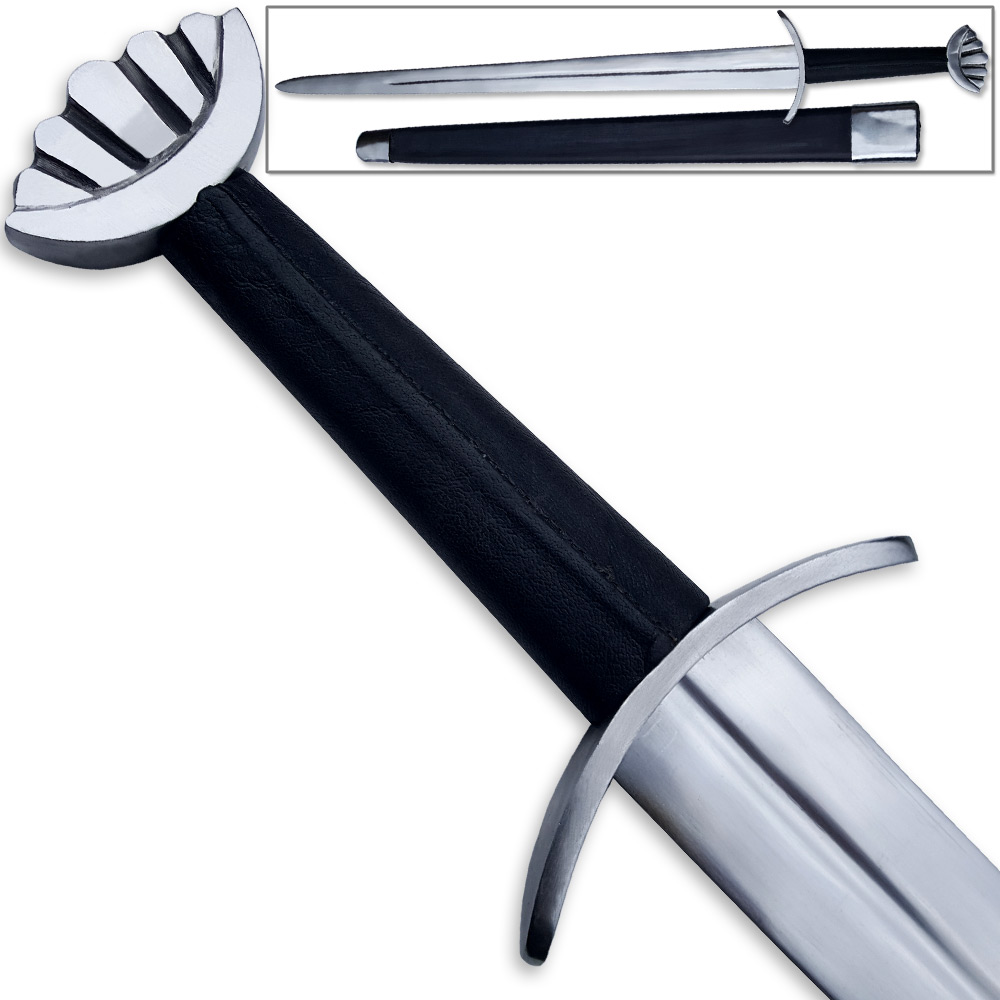 Black Viking Lobed Full Tang Sword