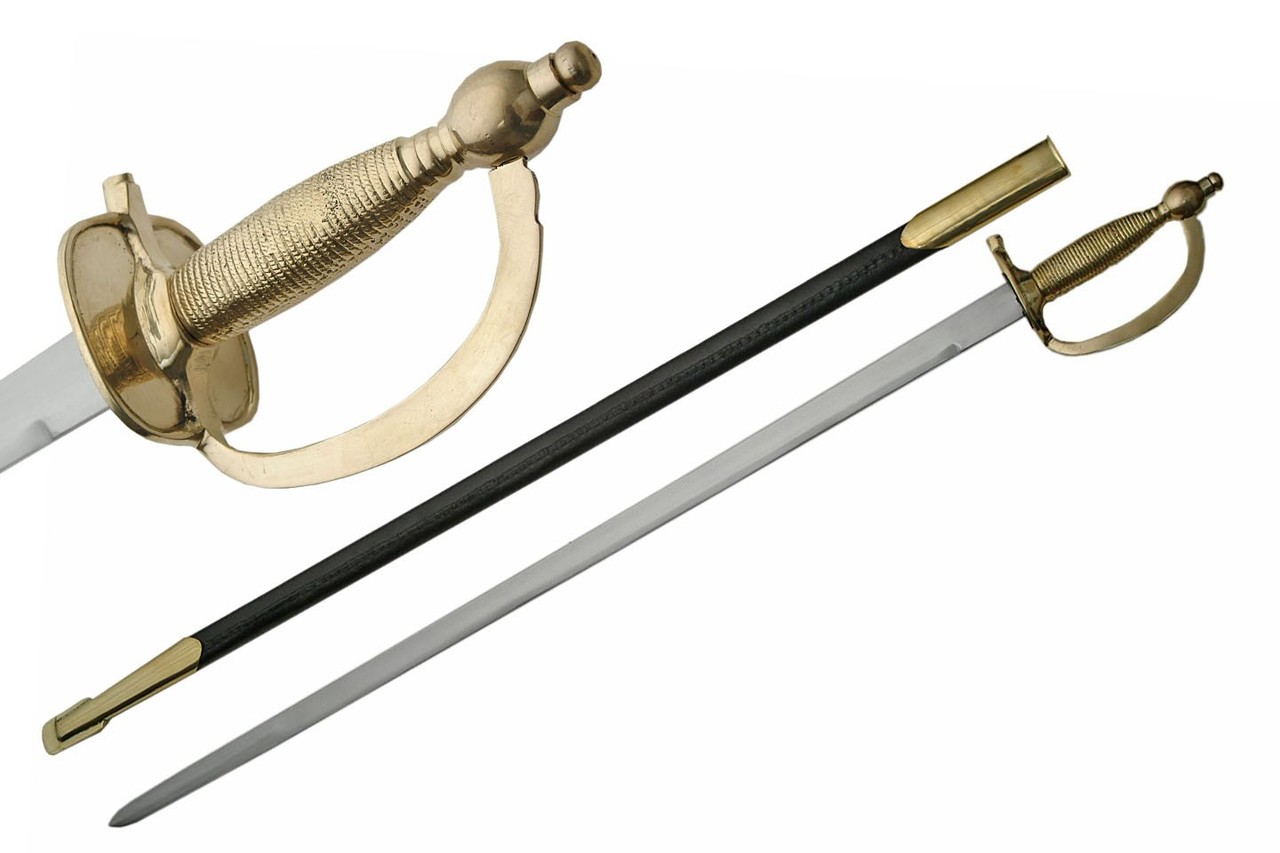 United States Army NCO Sword with Leather Scabbard